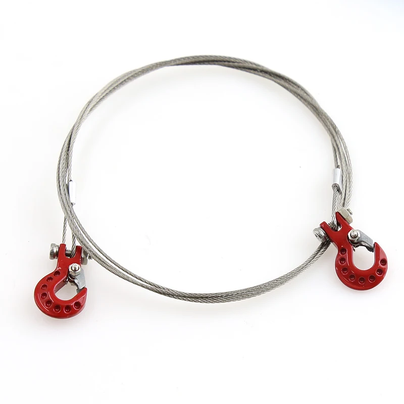 Металлическая цепь для буксировочного крюка из стальной проволоки для автомоделей масштаба 1/8 1/10 RC Car TRX4 Axial SCX10 90046 Wraith RC4WD D90 TF2 Yikong KM TK300 on.