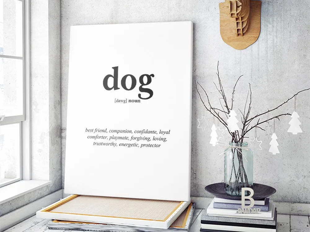 Плакат с собакой настенный художественный принт забавный подарок для любителей