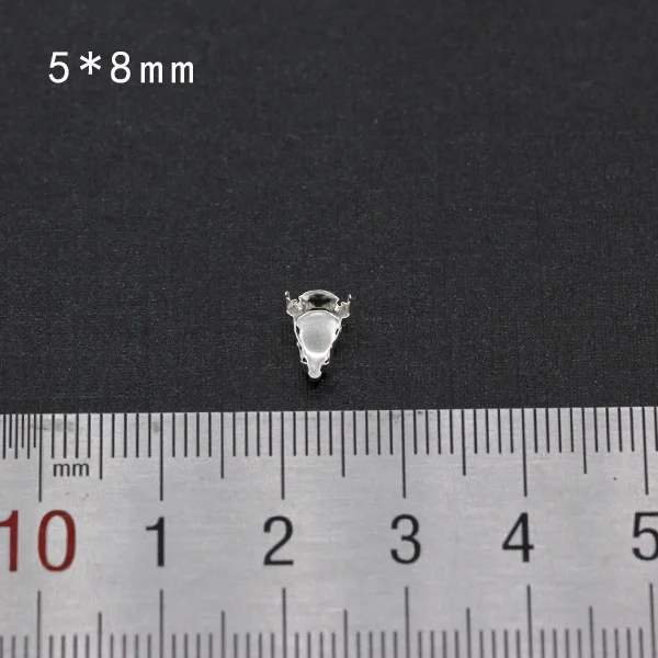 5x8mm pear 30p пустая основа установка пришивные стразы граненые хрустальные драгоценности Посеребренные пустые коготь для камня аксессуары для одежды ссылка 1 - Цвет: 5x8mm pear