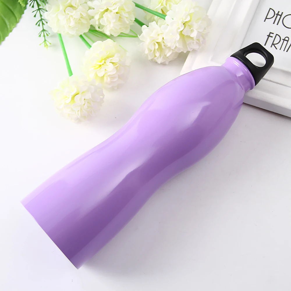 Фиолетовая бутылка для воды из нержавеющей стали портативная чашка 750 мл