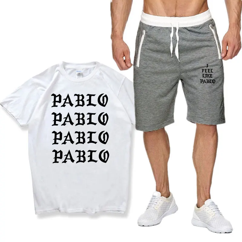 Костюм спортивный мужской белый из двух предметов короткий топ с коротким