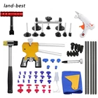 Инструменты для ремонта автомобилей Наборы транспортное средство для удаления вмятин без кузова автомобиля вмятин Инструменты для ремонта вмятин на автомобиле Съемник присоски клеевой пистолет обратный молоток ручной инструмент