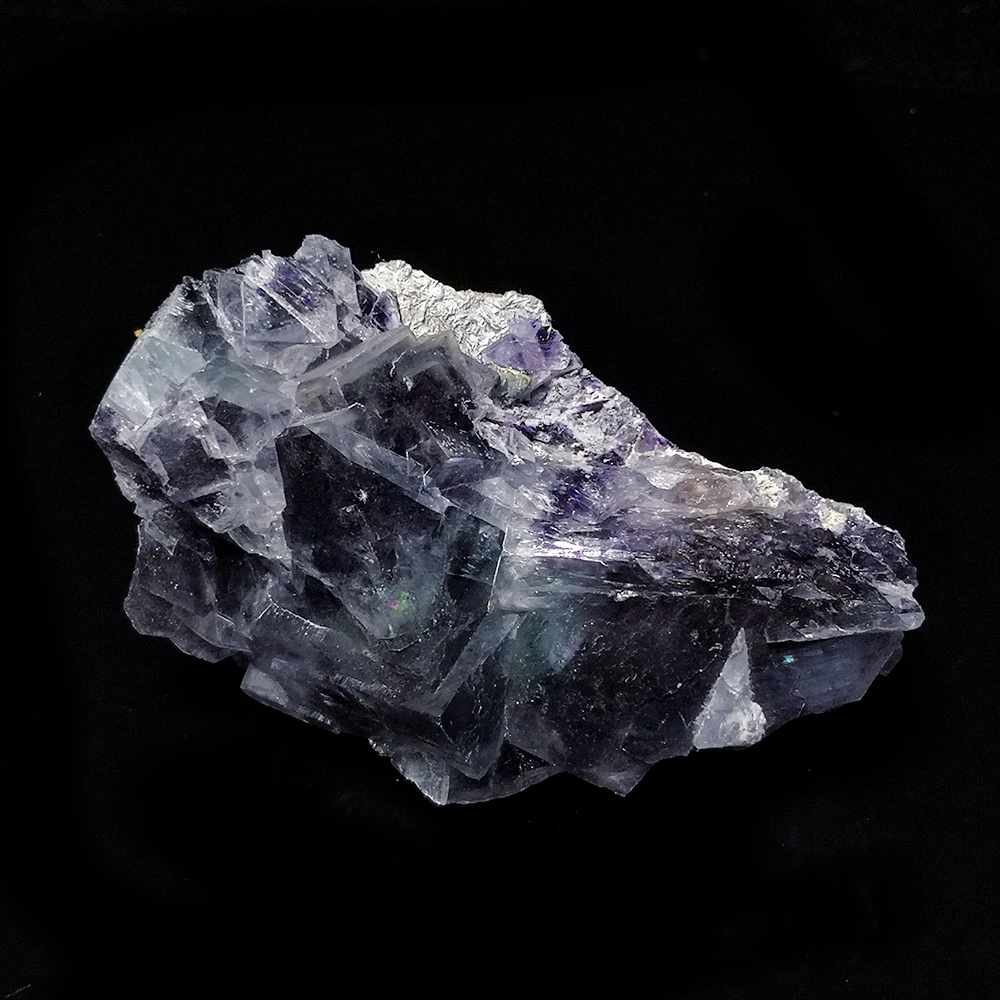

360g C3-3 Natural Stone Blue and Purple Fluorite Mineral Crystal Specimen from Yaogangxian Hunan Province China