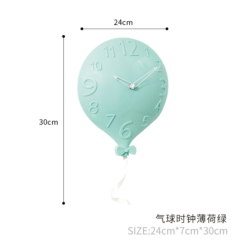 

Милые настенные часы с воздушным шаром, креативные детские настенные часы, кухонные современные электронные часы, настенные часы, домашний ...