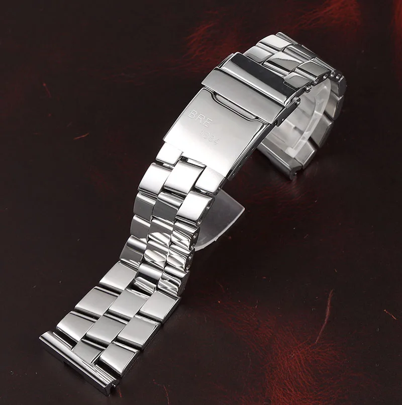 

Высококачественный Серебристый браслет из нержавеющей стали 316L 24 мм для наручных часов Breitling Super AVENGER, мужской однотонный браслет, Бесплатные инструменты