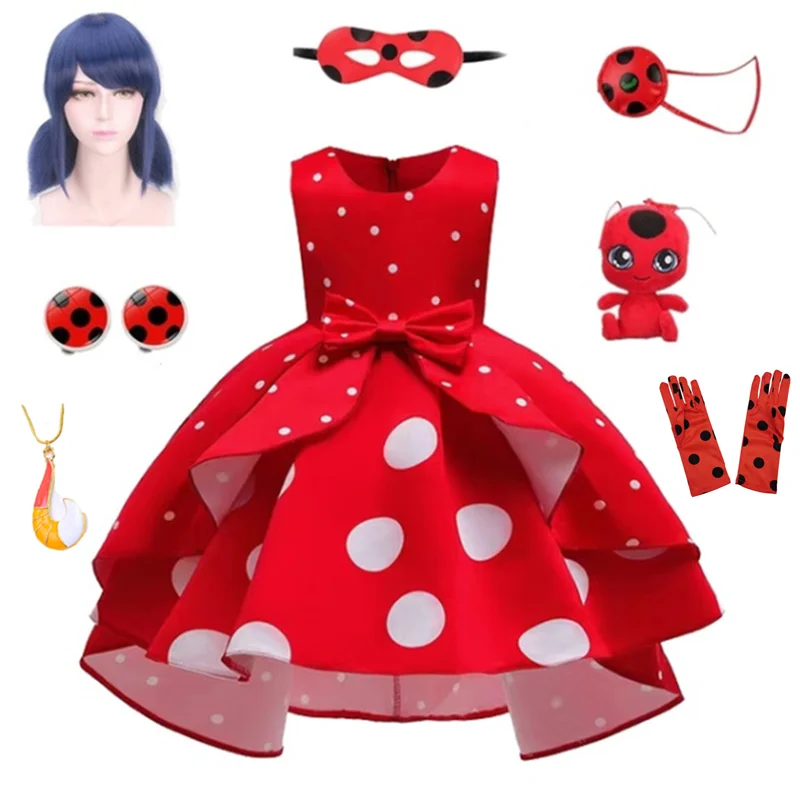 Платье для косплея девочки RedBug из маринетта Пурим детское платье на день