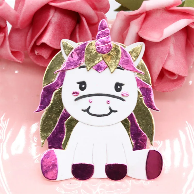 Милый Единорог металлические штампы трафареты для сделай сам