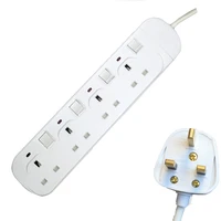 uk plug british standard power outlet independent switch socket universal uk 1 8m 250v 13a power strip socket 234 outlet