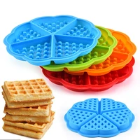 silicone waffle mold large clay decorating geometry silicone baking pan for pastry instruments for cookie oven baking tools