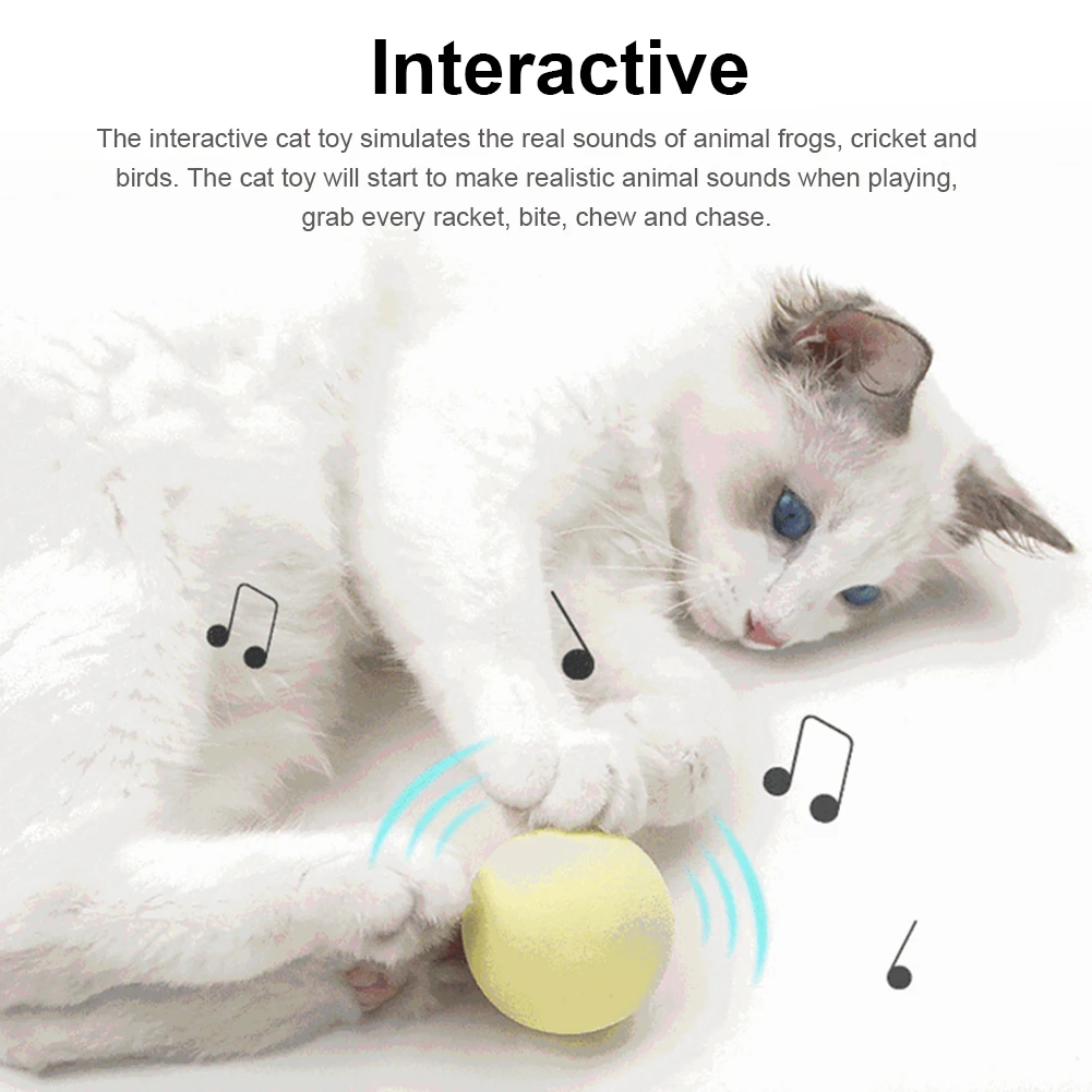 

3pcs/set Small Cat Ball Indoor Cute Kitten Pet Playing Training Interactive Toy High Elastic Catnip Stuffed Making Sounds