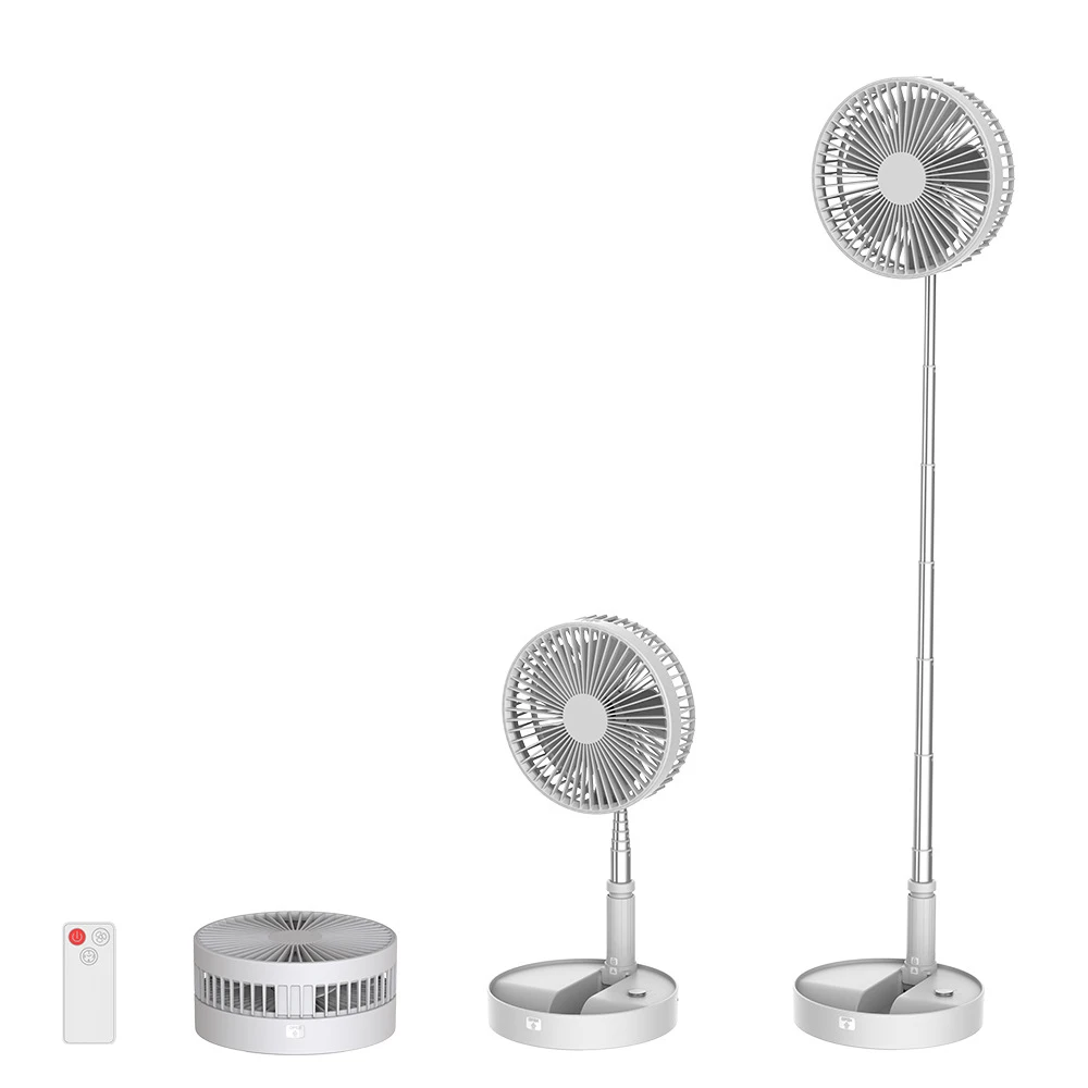 

4 Wind Speed USB Fan Foldable Remote Control Telescopic Floor Fan Desktop Fan Desktop Air Conditioner Cooler for Office Travel