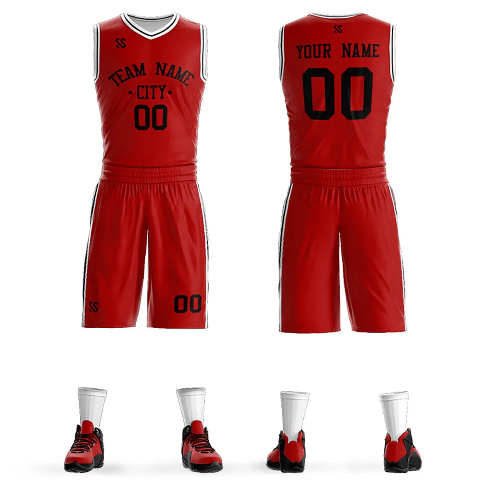 

Custom Adult Youth Basketball uniform Set Sportswear Training Shirts Basketball Jersey and Shorts sublimation printing