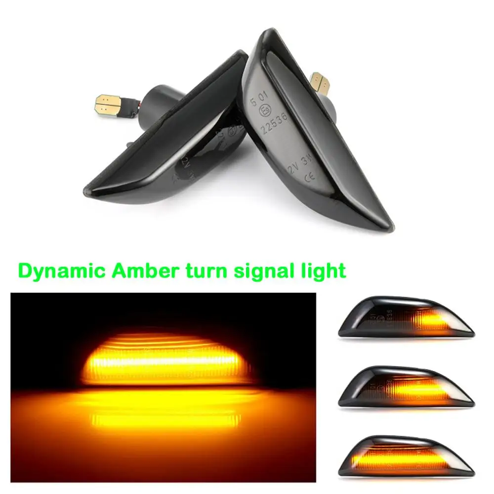 

2Pcs For Opel Mokka 2012-2016 Mokka X 2016-2019 Chevrolet Trax 2013-2019 LED Side Marker Lamp Dynamic Amber Turn Signal Light