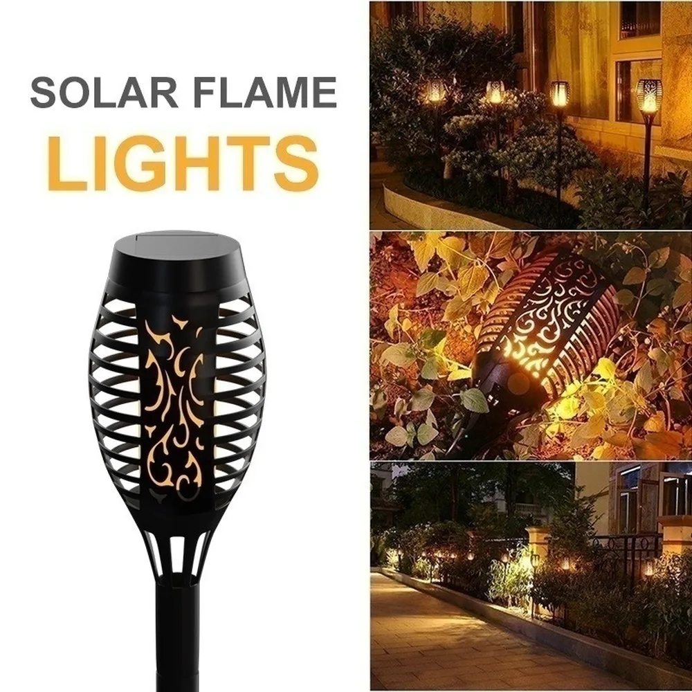 

1/2/4 Pack LED Solar Flame Lights Outdoor IP65 Waterproof Flickering Flame Light Garden Decoration Landscape Lawn Path Lighting