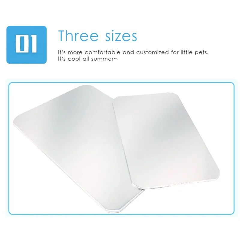 

Small Pet Cooling Pad Aluminum Pet Fast Cooling Ice Pad Suitable For Rabbits Guinea Pigs Chinchillas Pet Supplies