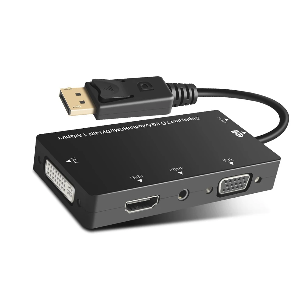 Переходник Thunderbolt DisplayPort DP Male-HDMI DVI VGA Female 3 в 1 кабель-преобразователь с аудио для