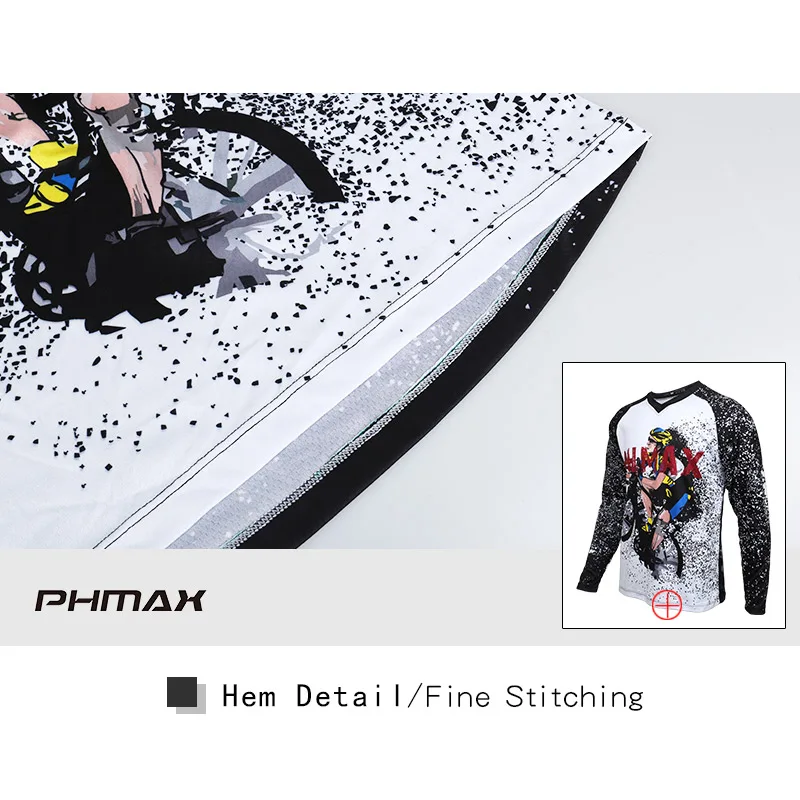 PHMAX велосипедная одежда спортивные майки дышащая быстросохнущая рубашка DH