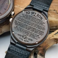 give son carved content of the night light pointer wooden watch to give the sons graduation birthday gift love your mother