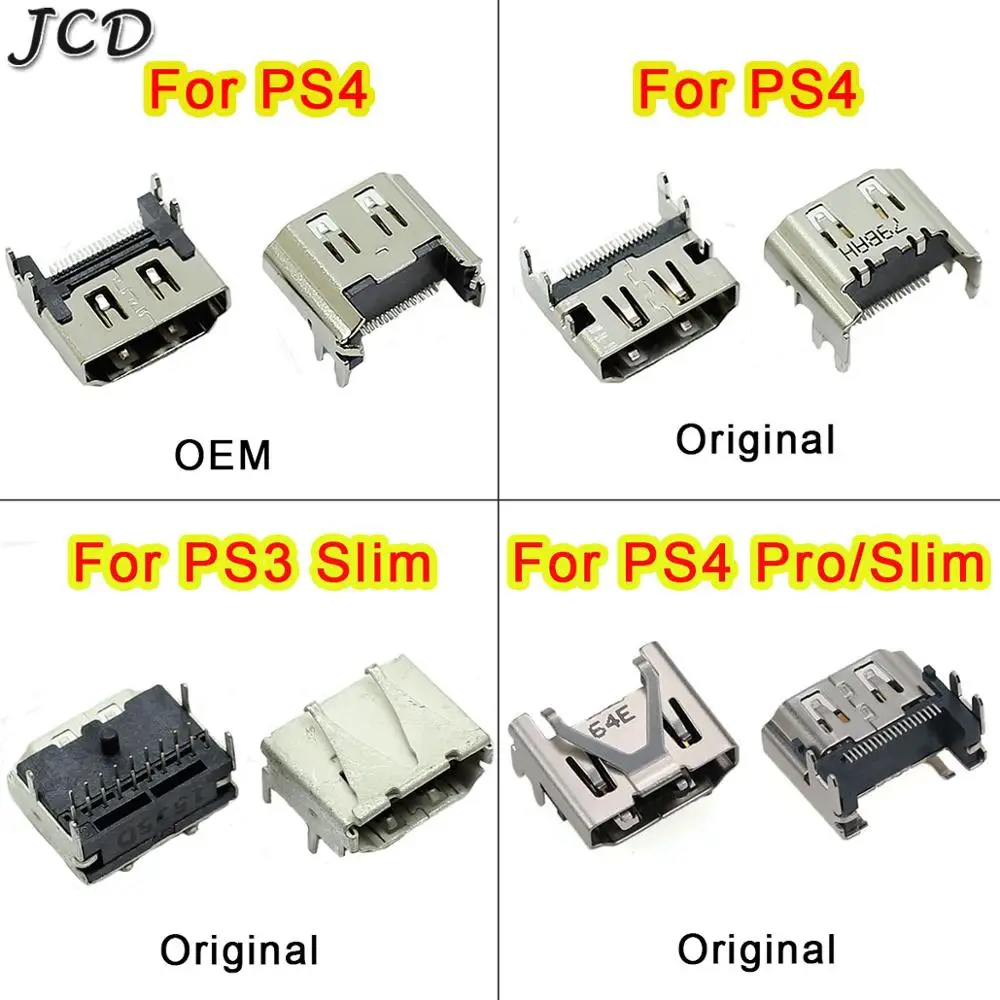 Разъем JCD HDMI совместимый с разъемом интерфейса для Sony PlayStation 3 PS3 Slim 3000 4000 PS4 Pro