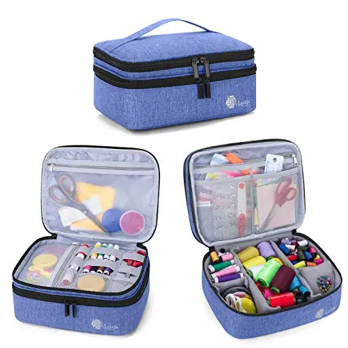 

sewing storage bag,carrying bag, double layer sewing accessories organizer for needles,thread and other sewing tools