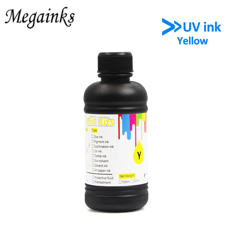 Мягкие УФ чернила для принтера Epson 250 1390 1400 1410 1430 W L800 L805 L1800 R290 R300 R1800 DX5 DX6 DX4 DX7