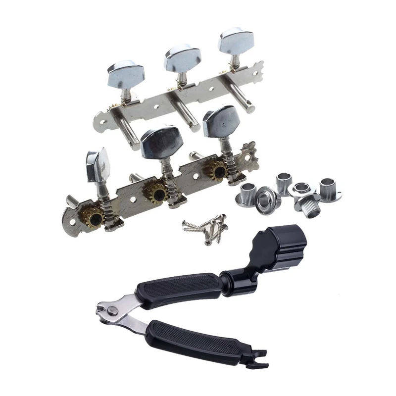 

New 3 Pcs Guitar Accessories:2 Pcs Guitar Head Tuning Keys Peg & 1 Pcs 3 in 1 Guitar String Winder String Cutter Pin Puller