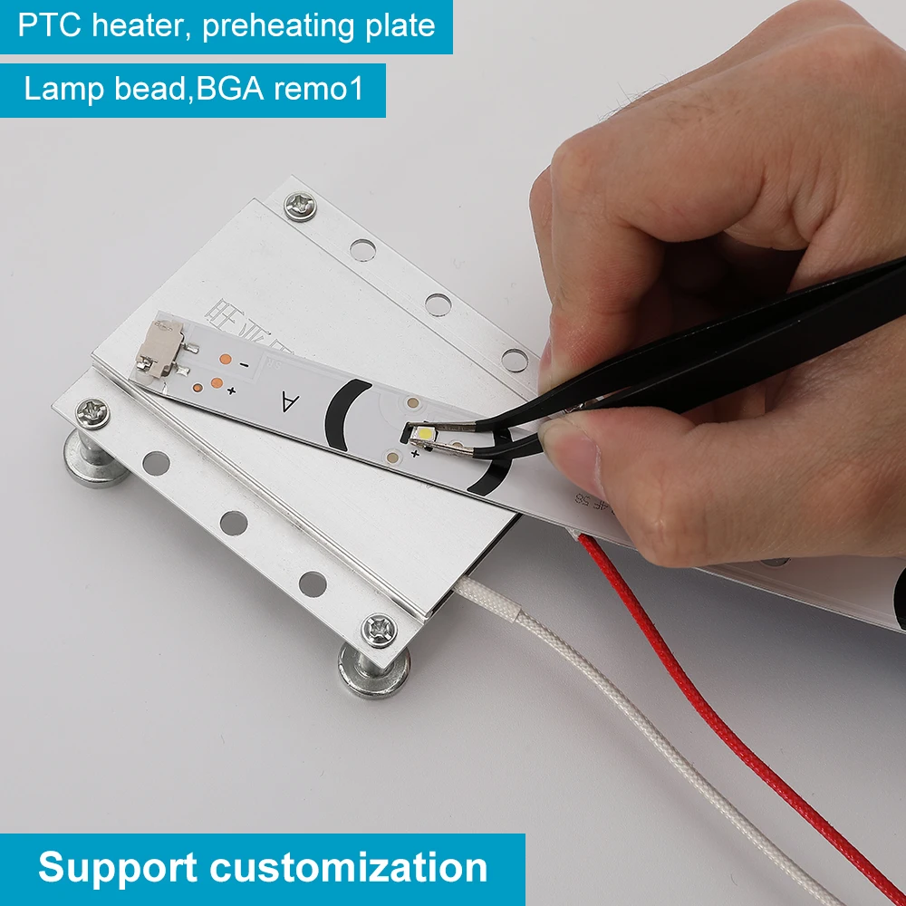 

1pc New 220V PTC Thermostat Heating Plate Soldering Station For TV LED Backlight Temperature 260 Degrees Aluminum 68*70mm