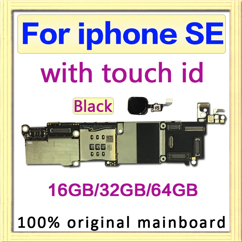 Заводская разблокированная материнская плата для iphone SE с сенсорным ID/без Touch ID 100%
