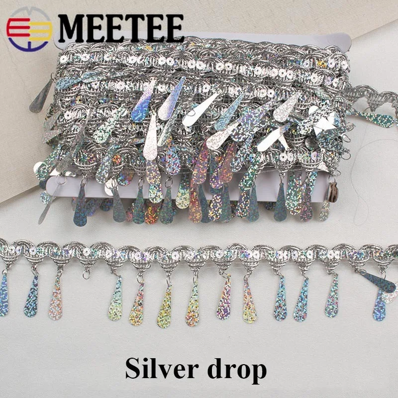 Meetee 4 метра 6 см блестки мачете капельки Висячие кисточки кружевная отделка