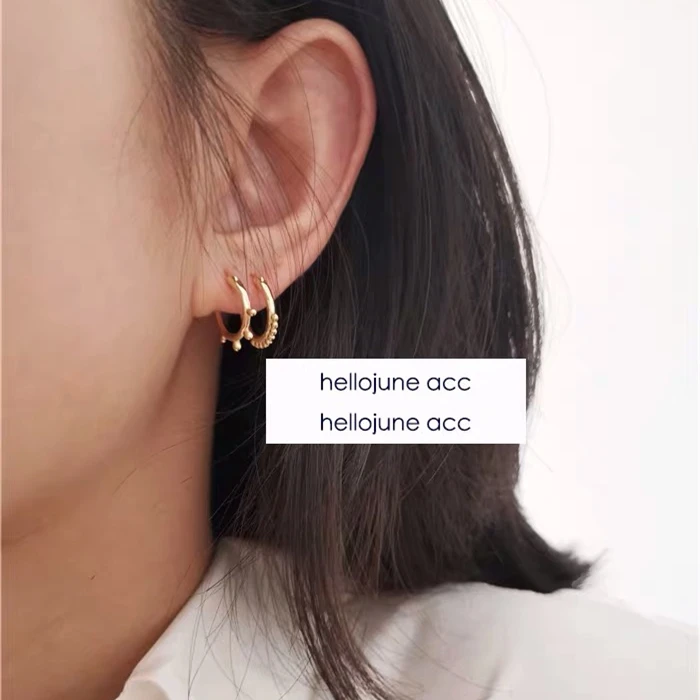 Простые креативные серьги круглые/маленькие треугольные серьги-кольца