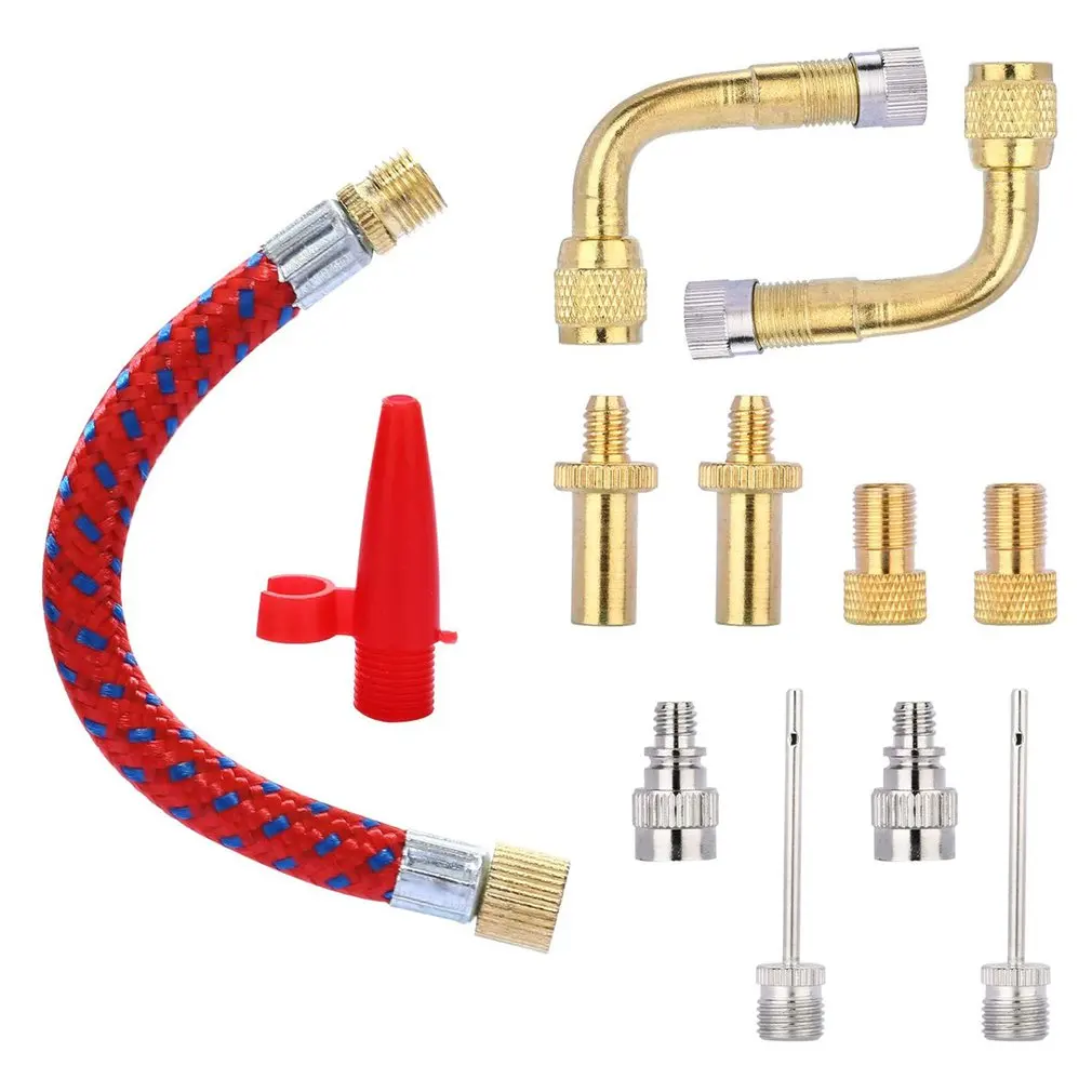 

Bicycle Pump Valve Adapter Bicycle Valve Connector Bicycle Transformer Adapter Pump Connection SV AV DV Needle Balloon