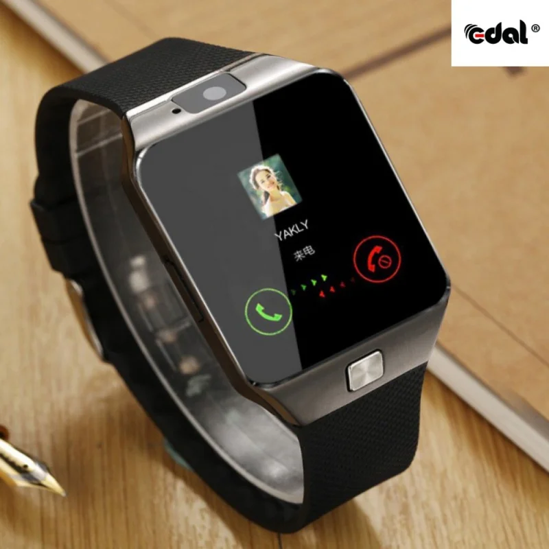 Черный DZ09 Цифровые Смарт часы наручные часы с поддержкой камеры SIM TF карты дисплей Smartwatch для Ios Android телефонов - Цвет: Черный