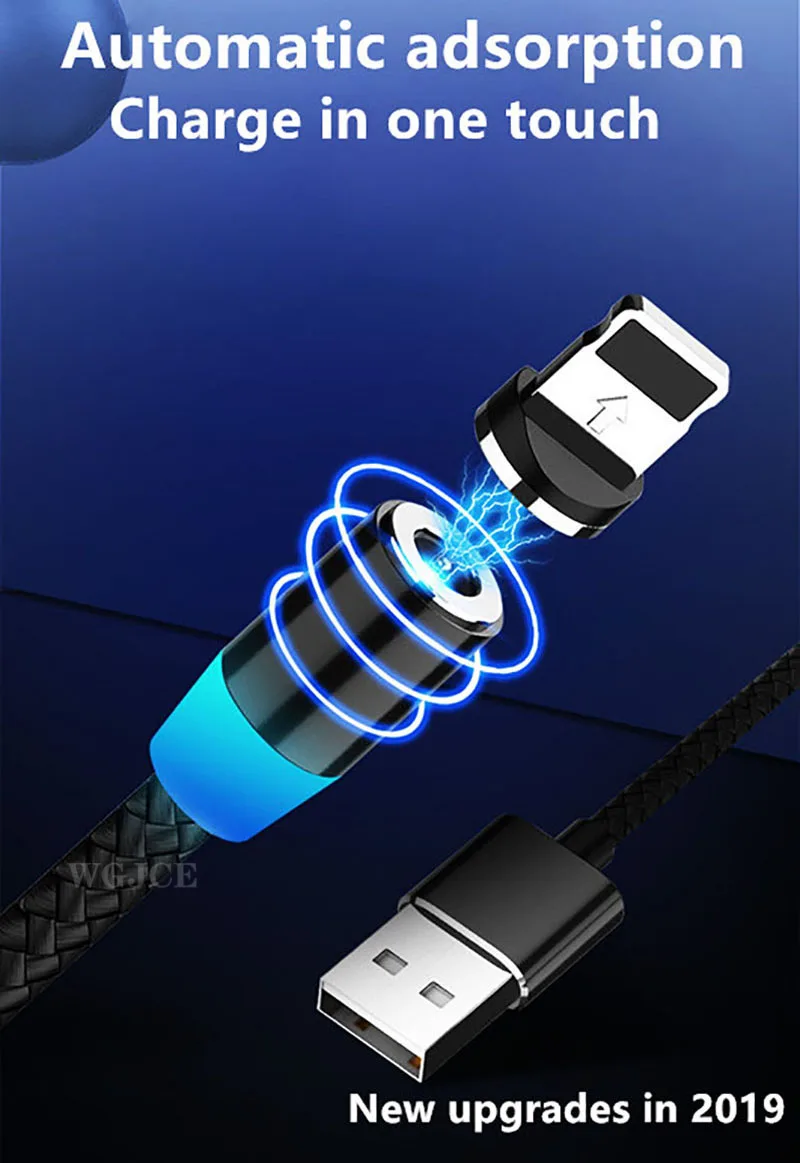 Магнитный кабель USB для быстрой зарядки кабель usb type C Магнитный кабель для зарядки данных Micro USB кабель для мобильного телефона USB шнур