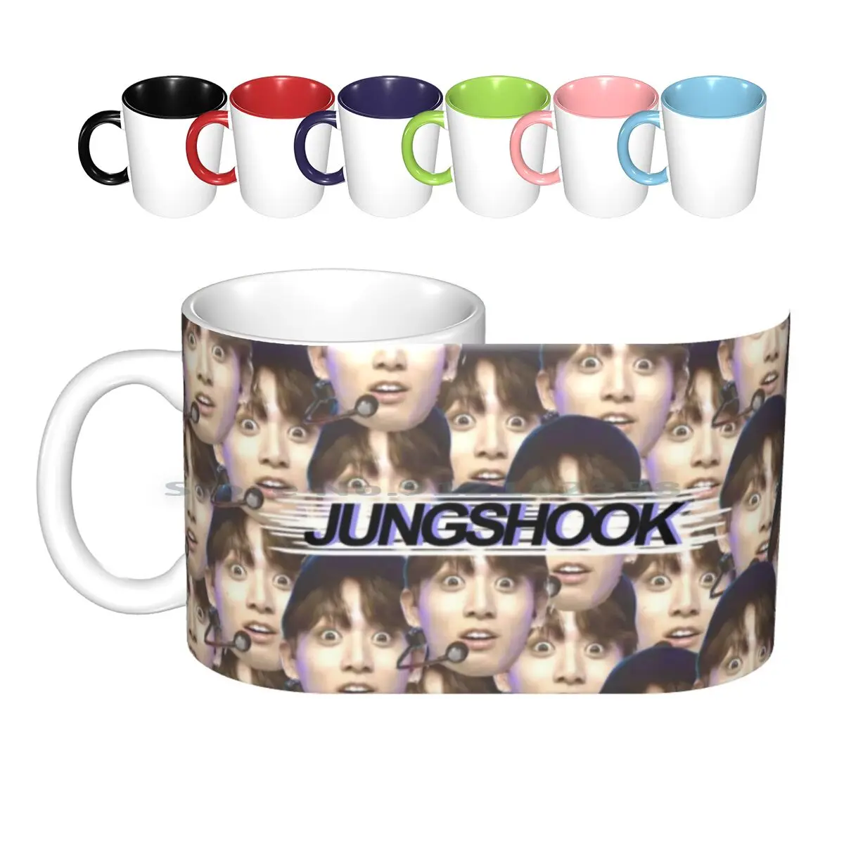 

«Jungshook»-голубые керамические кружки Jungkook с дизайном, кофейные чашки, Кружка для молока и чая, пуленепробиваемые мальчики-скауты за пределам...