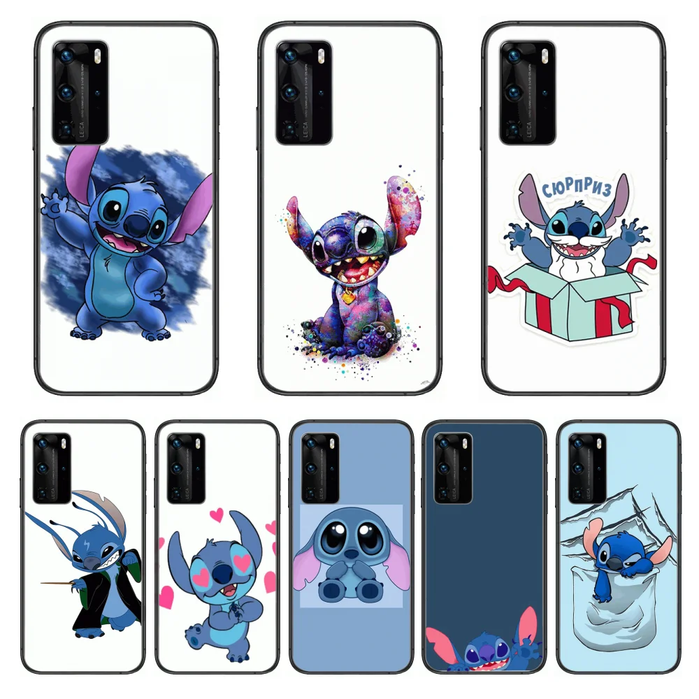 

Cute animation Phone Case For Huawei P 40 30 20 10 Lite Smart Z Pro Black Etui Coque Painting Hoesjes comic fashion