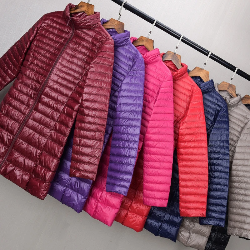 Женское длинное теплое пуховое пальто размера плюс 5XL 6XL 7XL 90% белого утиного пуха