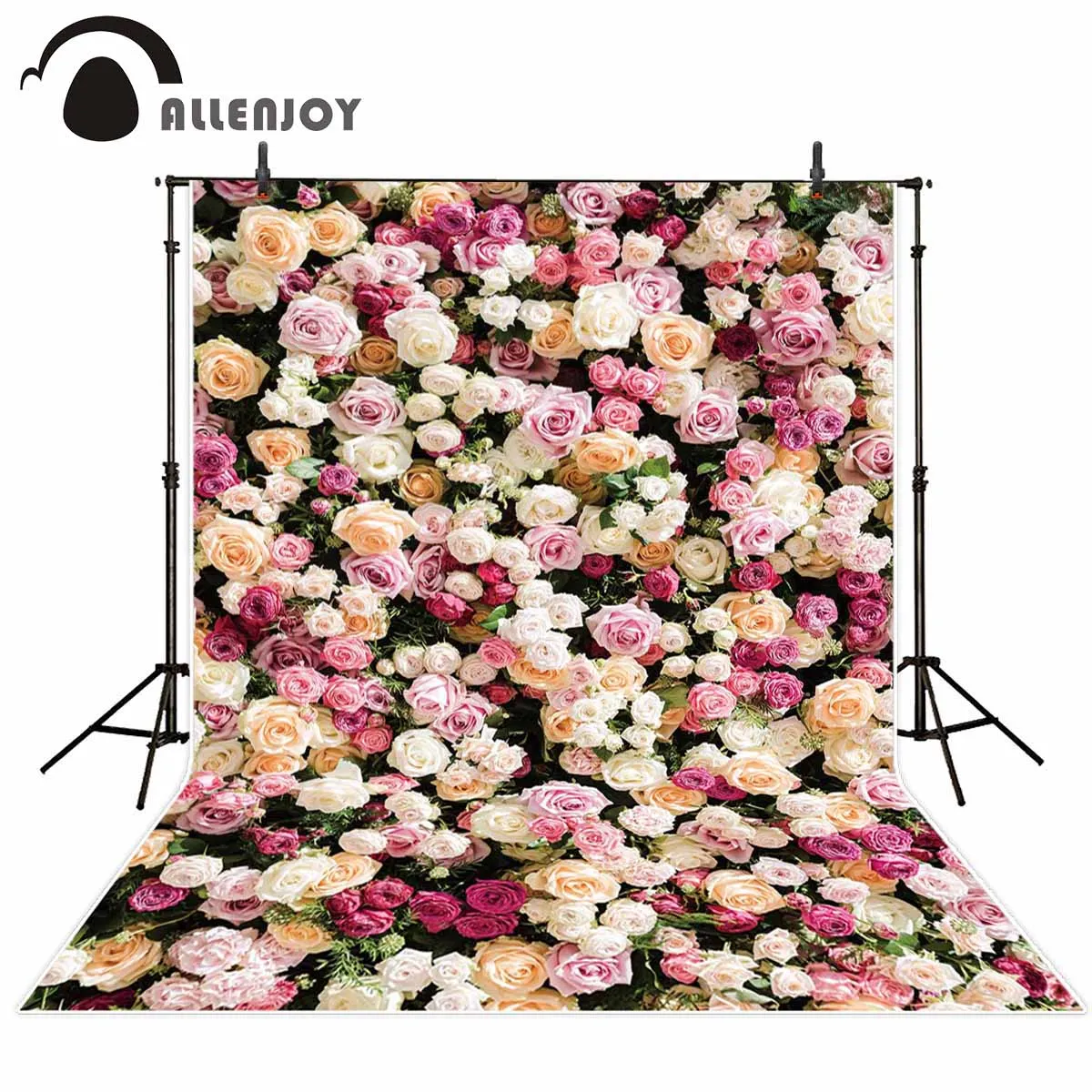 Фон для студийной фотосъемки Allenjoy с изображением цветов на стене свадьбы