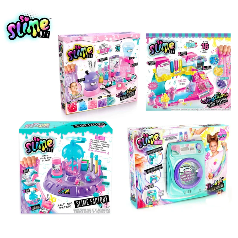 So Slime Diy Ice Cream Station Set Slime Kit Create Tie Dye Slime Decompression Color Mud Toys Birthday Surprise Series Gift