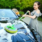 Губка для мытья автомобиля Mop Автомобильная моечная машина супер абсорбент автомобильные щетки для чистки СС регулируемые окна мыть инструмент для удаления пыли восковая Швабра мягкий три секции