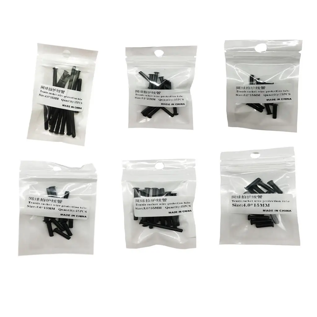 

15x Tennis Racket Eyelets Racket Boats Black Betbat Accessories