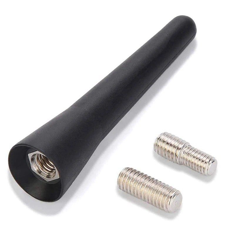 

Universal Car Antenna, 6.5 cm (2.5 Inch) Small Short Car Aerial, Mini Car Radio Accessories, FM/AM Inputs M5 M6, Black