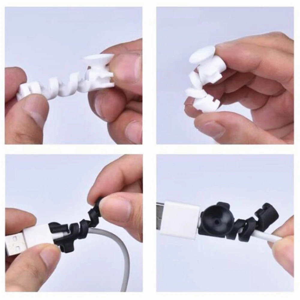 100set4pcsset charging cable protector for phone cable holder cover cable winder for charger cord management cable organize free global shipping