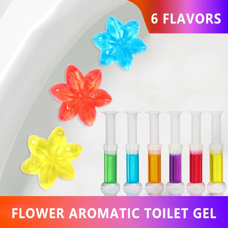 

Toilet Deodorant Cleaner Flower Aromatic Toilet Gel Toilet Fragrance Remove Odors Household Aromatic Deodorant Bathroom Cleaning