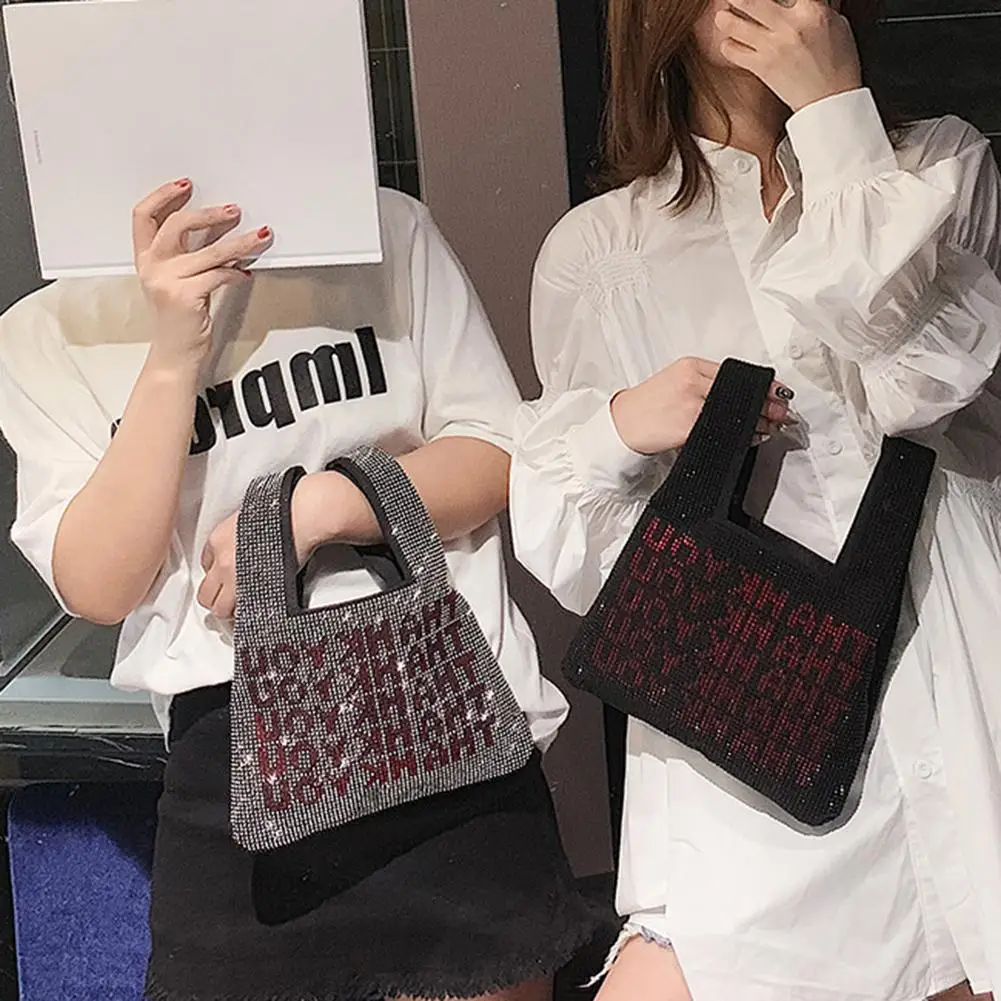 Роскошная Брендовая женская вместительная мини-сумка с блестками модная новинка