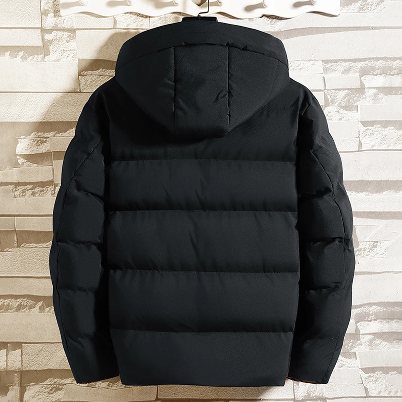 Men Parka Jackets 2021 Winter Coat Thicken Hooded Waterproof Outwear Mens Warm Casual Coat Solid Color Outdoor Overcoat Clothing