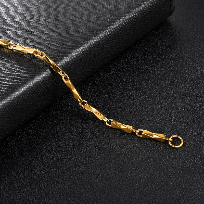 Ожерелье Палочка из нержавеющей стали для мужчин и женщин стильная бижутерия