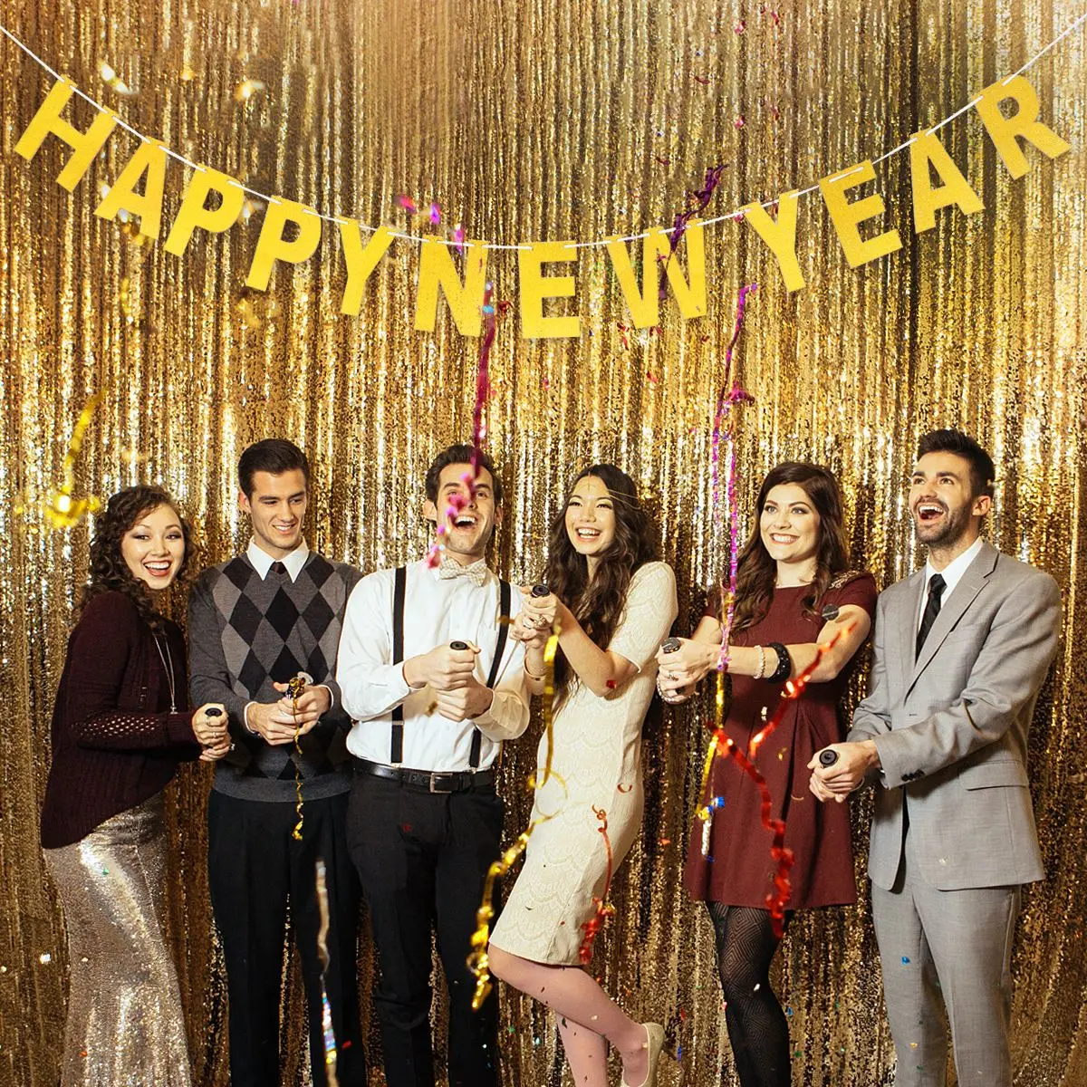 Tinksky 3 метра золочение с новым годом баннер украшения Висячие баннеры гирлянда