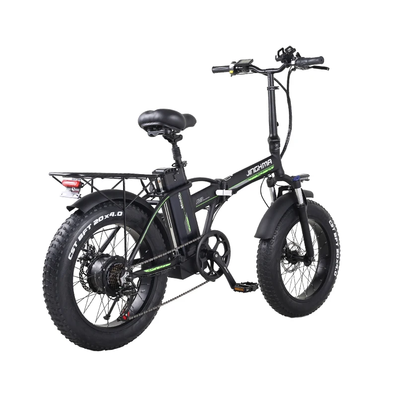 Online Falten Elektrische Pendler Bike 20'' Stadt Ebike 4,0 Fett Reifen Schnee Strand Elektrische Fahrräder
