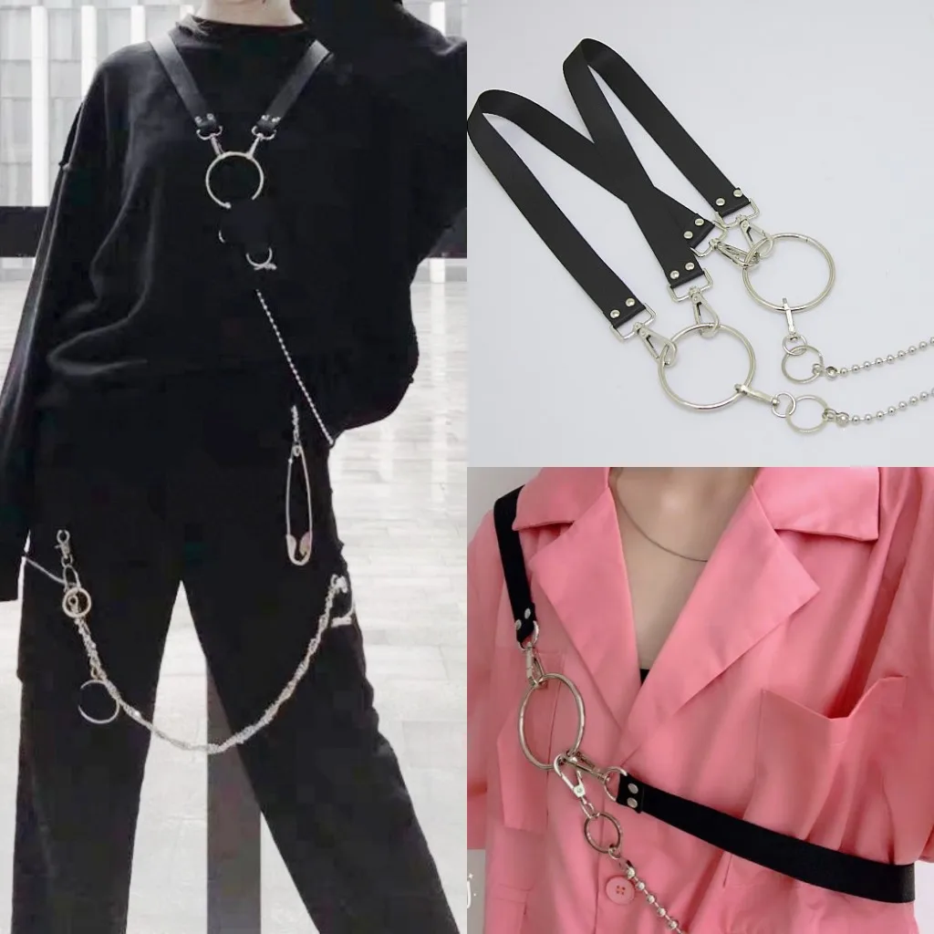 

Тактический ремень в стиле Харадзюку, цепочка, женские ремни, декоративные мужские ремни, модный мужской, женский многофункциональный реме...