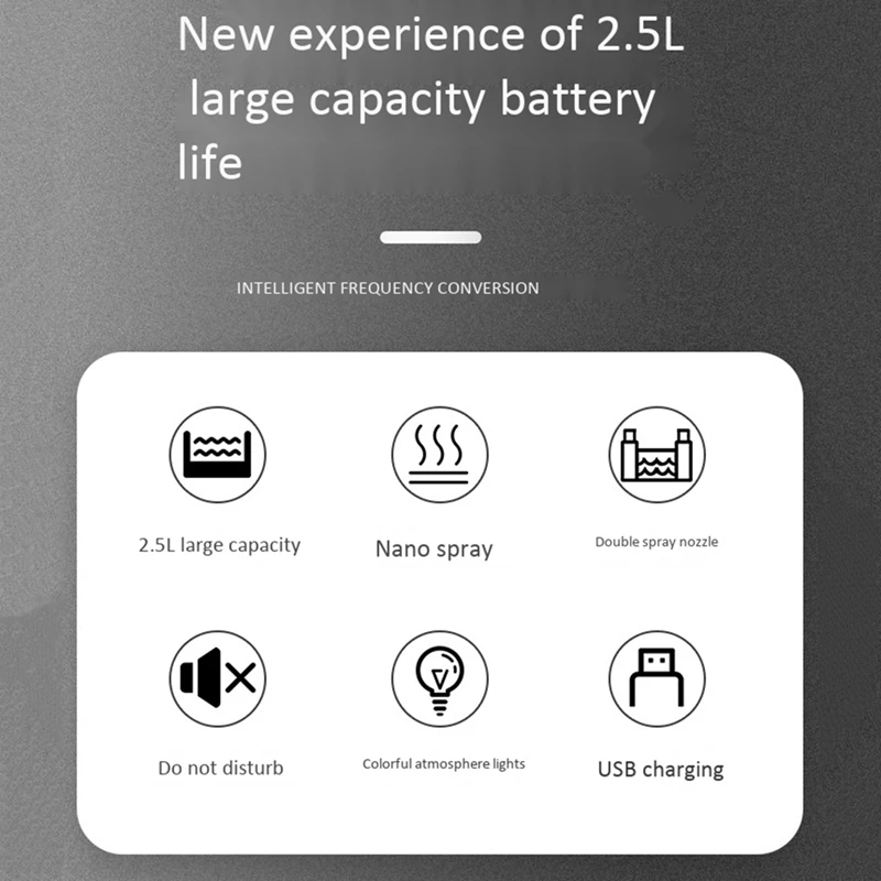 

2.5Liters Large-Capacity Home Desktop USB Dual-Jet Humidifier With Colorful Lamp Atomizer